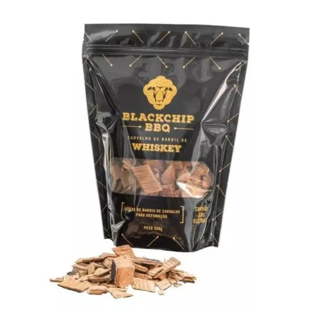 Wood Chips Lascas de Carvalho Para Defumação BlackChip BBQ 500gr