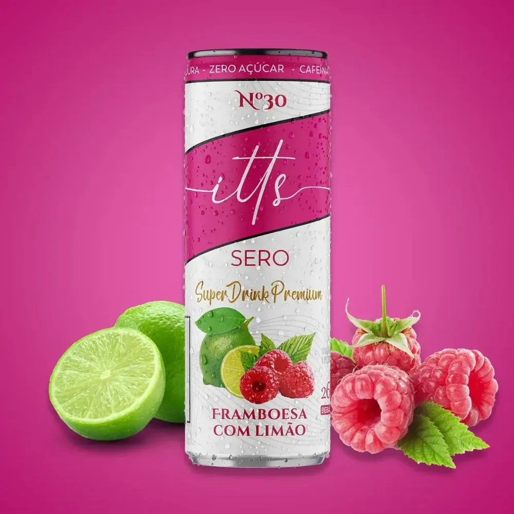 Energético ITTS Sero Framboesa com Limão 269ML 1 Energético ITTS Sero Framboesa com Limão 269ML
