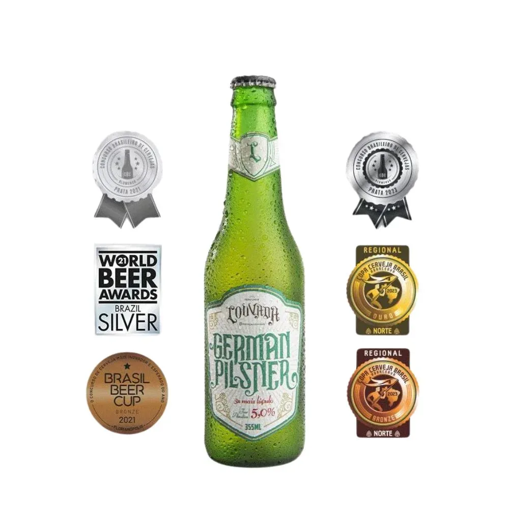 Cerveja Louvada German Pilsner 355ml 1 Cerveja Louvada German Pilsner 355ml