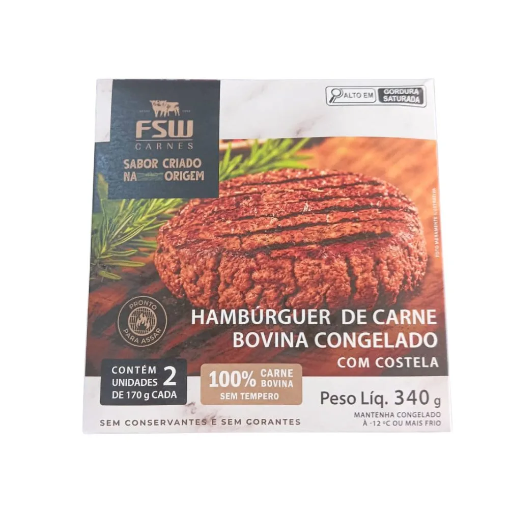 Hambúrguer de Costela FSW 1 Hambúrguer de Costela FSW
